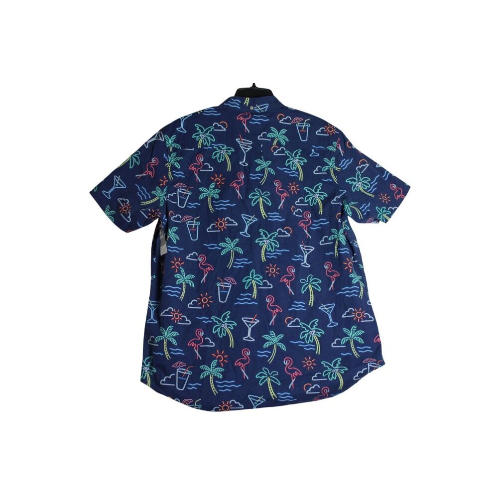 Chubbies Short Sleeve Flamingo Hawaiian Button Down Shirt Mens XL NWT - Picture 3 of 7